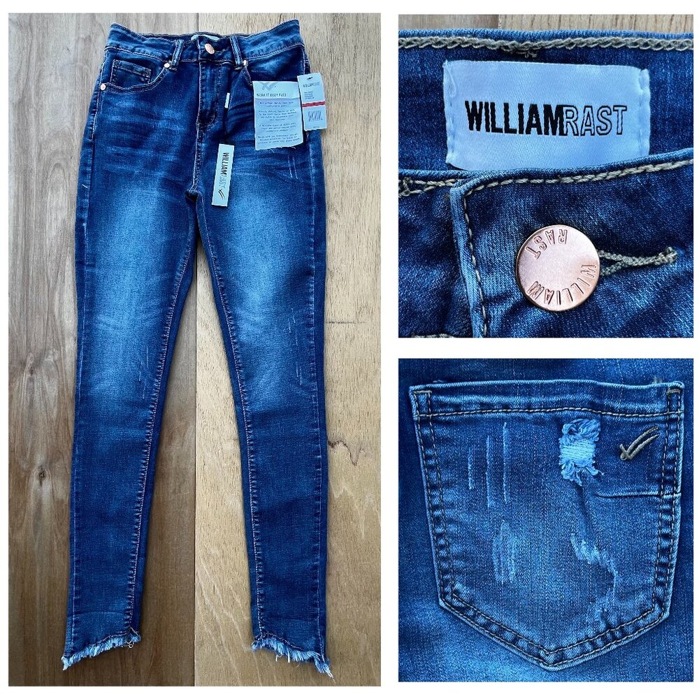 WILLIAM RAST WORK IT BODY FLEX DUCHESS HIGH RISE ANKLE SKINNY WOMEN’S JEANS 25